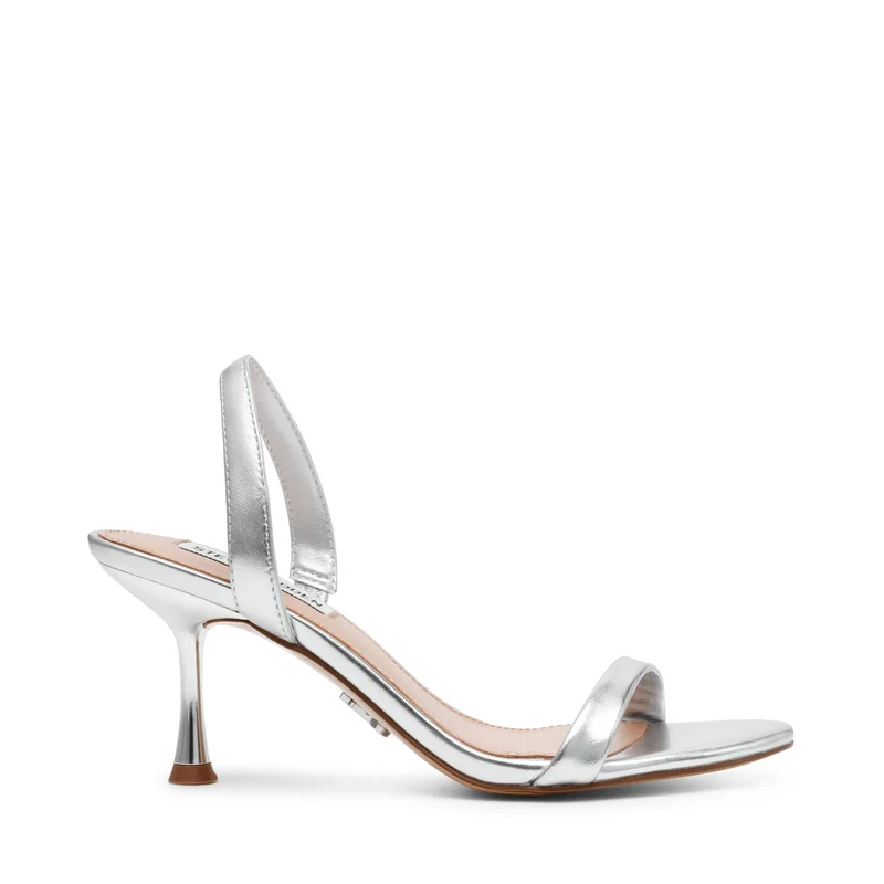 ستيف مادن Steve madden elma silver leather women's sandals